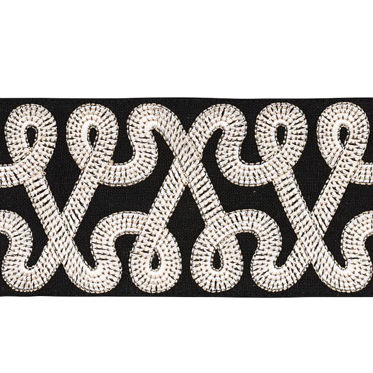 FREEFORM EMBROIDERED TAPE_ BLACK