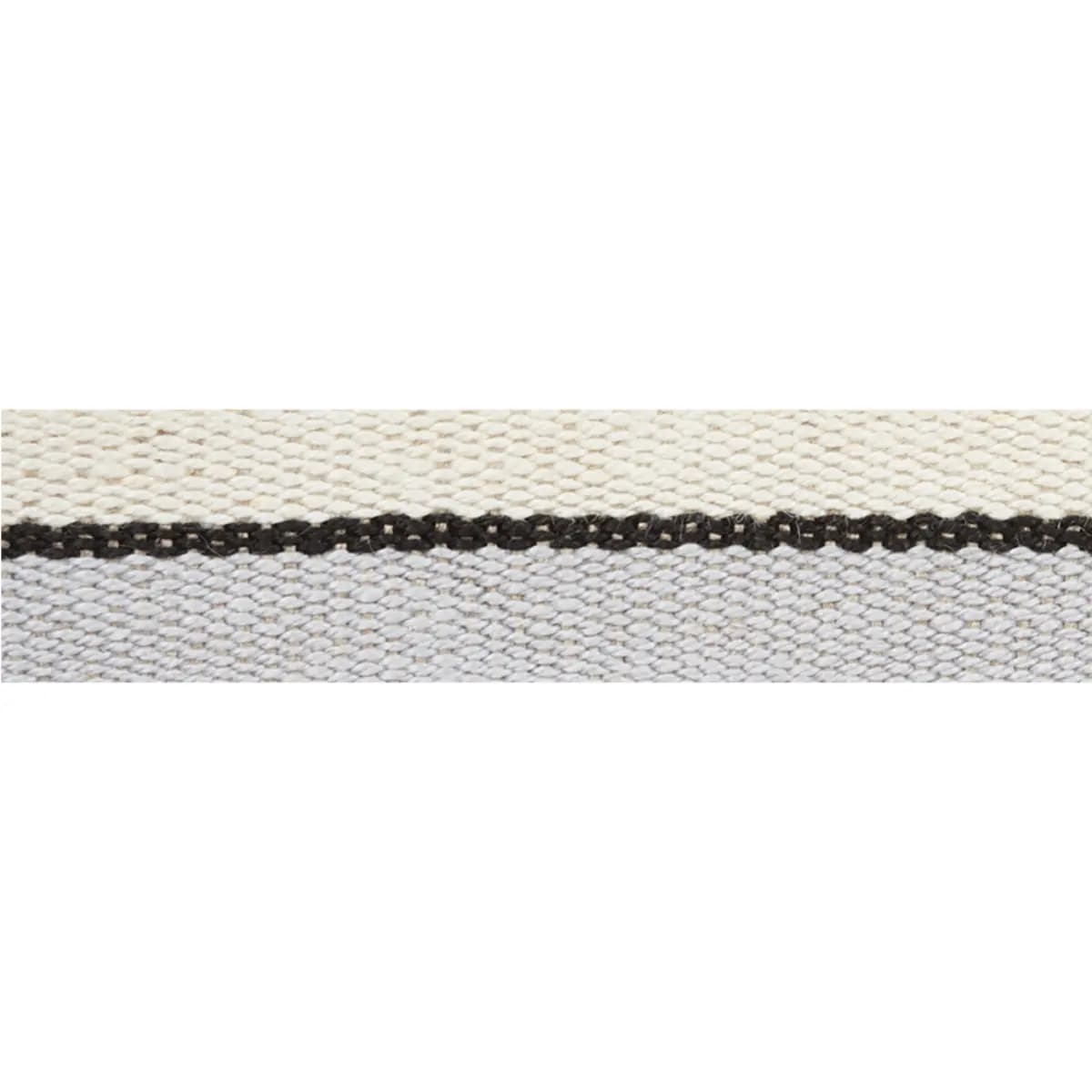 ILE SAINT-LOUIS NARROW TAPE_ WHITE BLACK & SILVERY BLUE