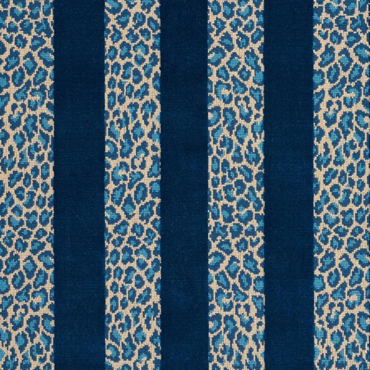 GUEPARD STRIPE VELVET_ MEDITERRANEAN