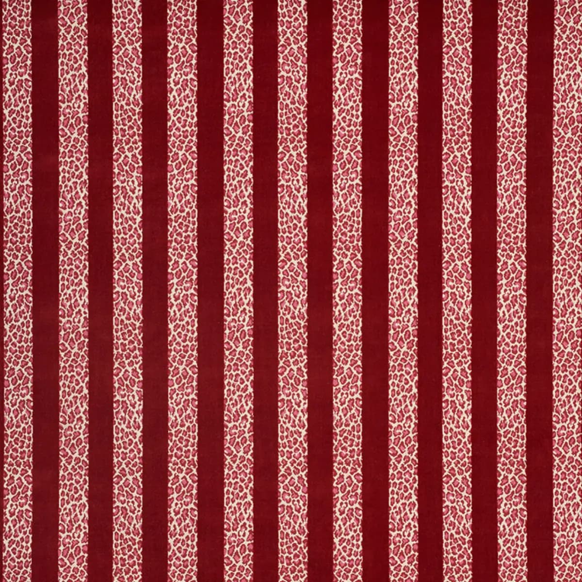 GUEPARD STRIPE VELVET_ RED