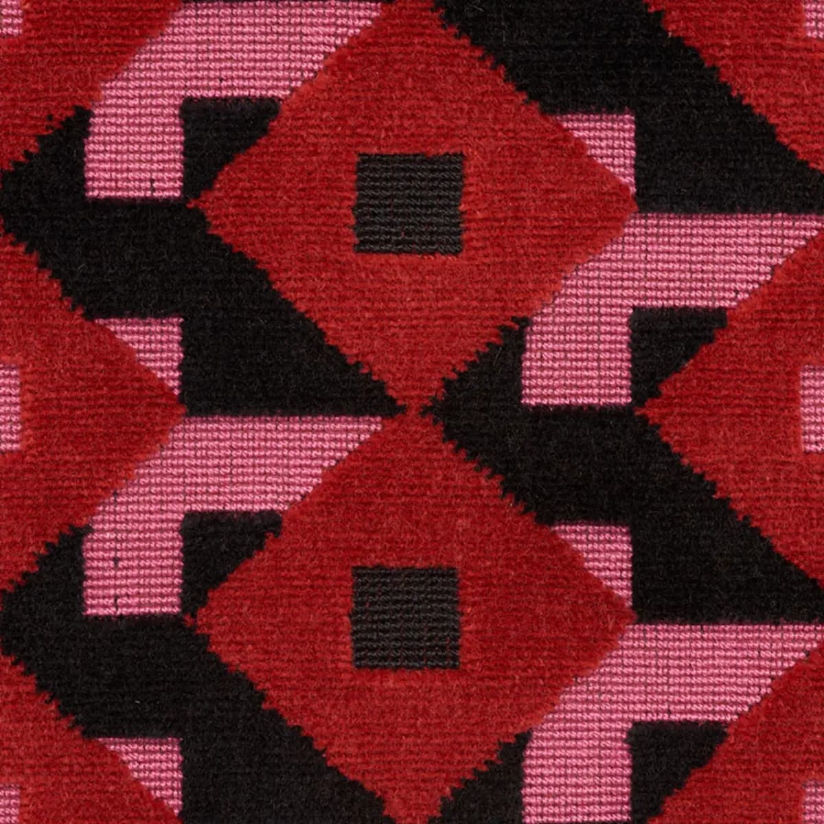 DAZZLE SHIP VELVET_ PINK & BLACK