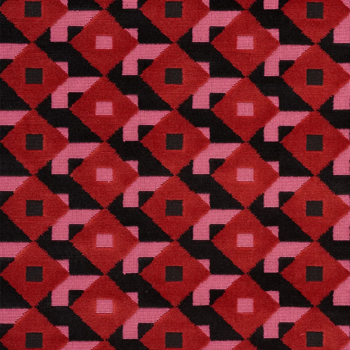 DAZZLE SHIP VELVET_ PINK & BLACK