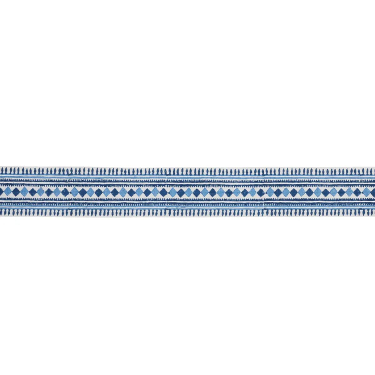 TOULA HAND BLOCKED LINEN TAPE_ BLUES