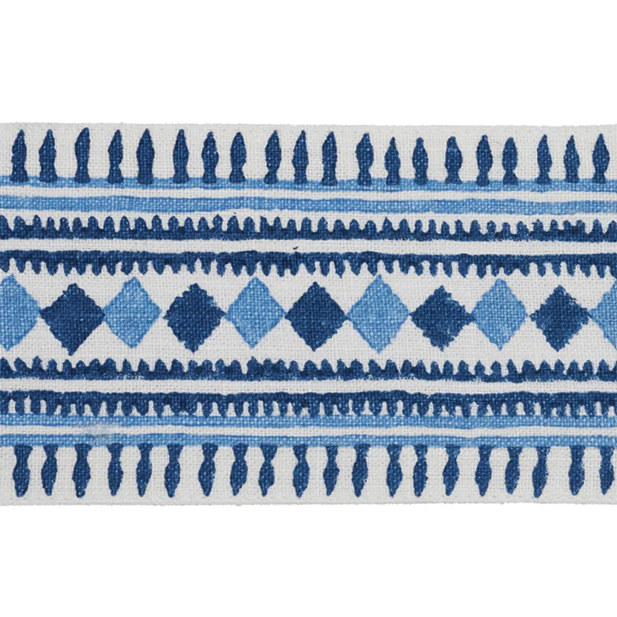 TOULA HAND BLOCKED LINEN TAPE_ BLUES