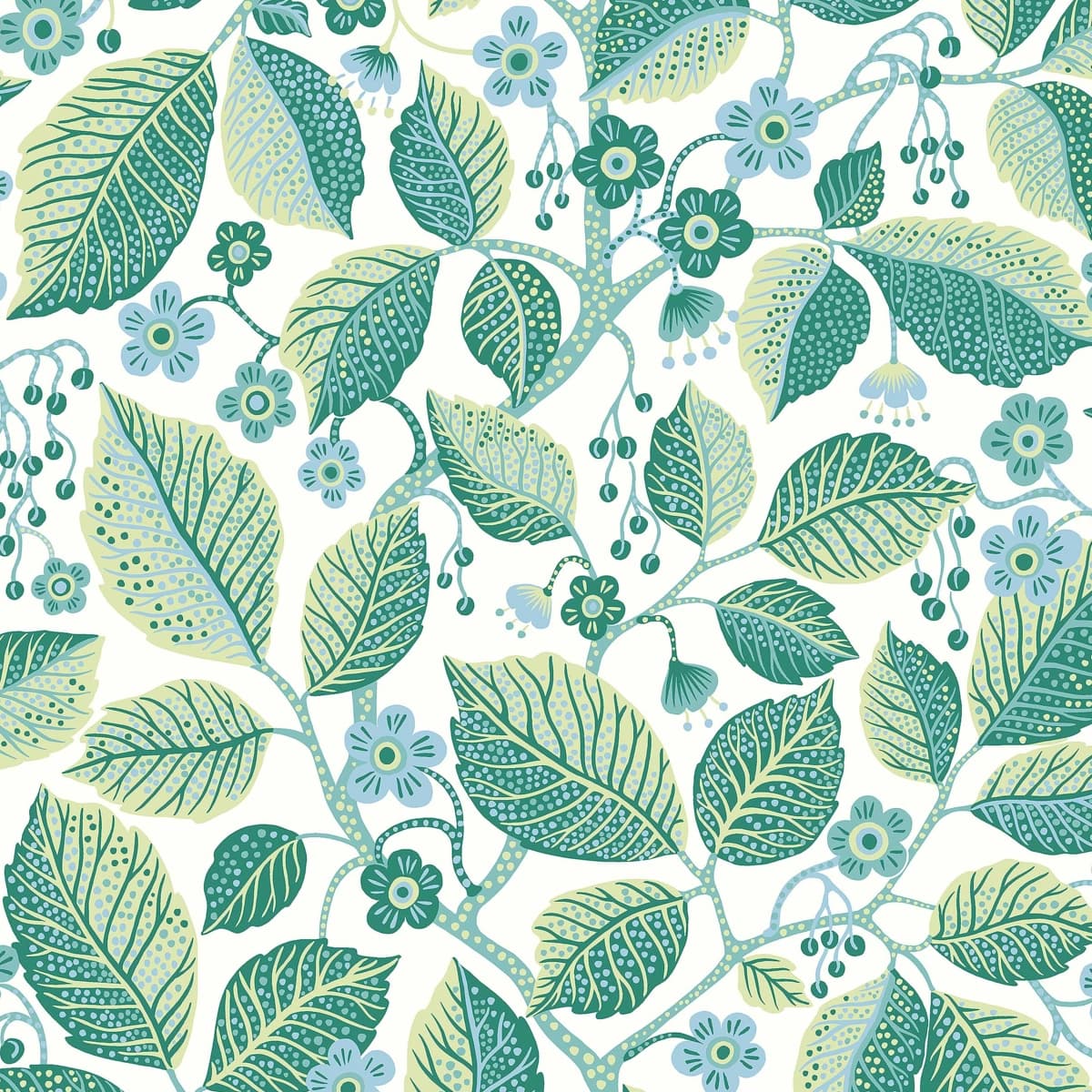 ELM TREE_ BLUE AND GREEN