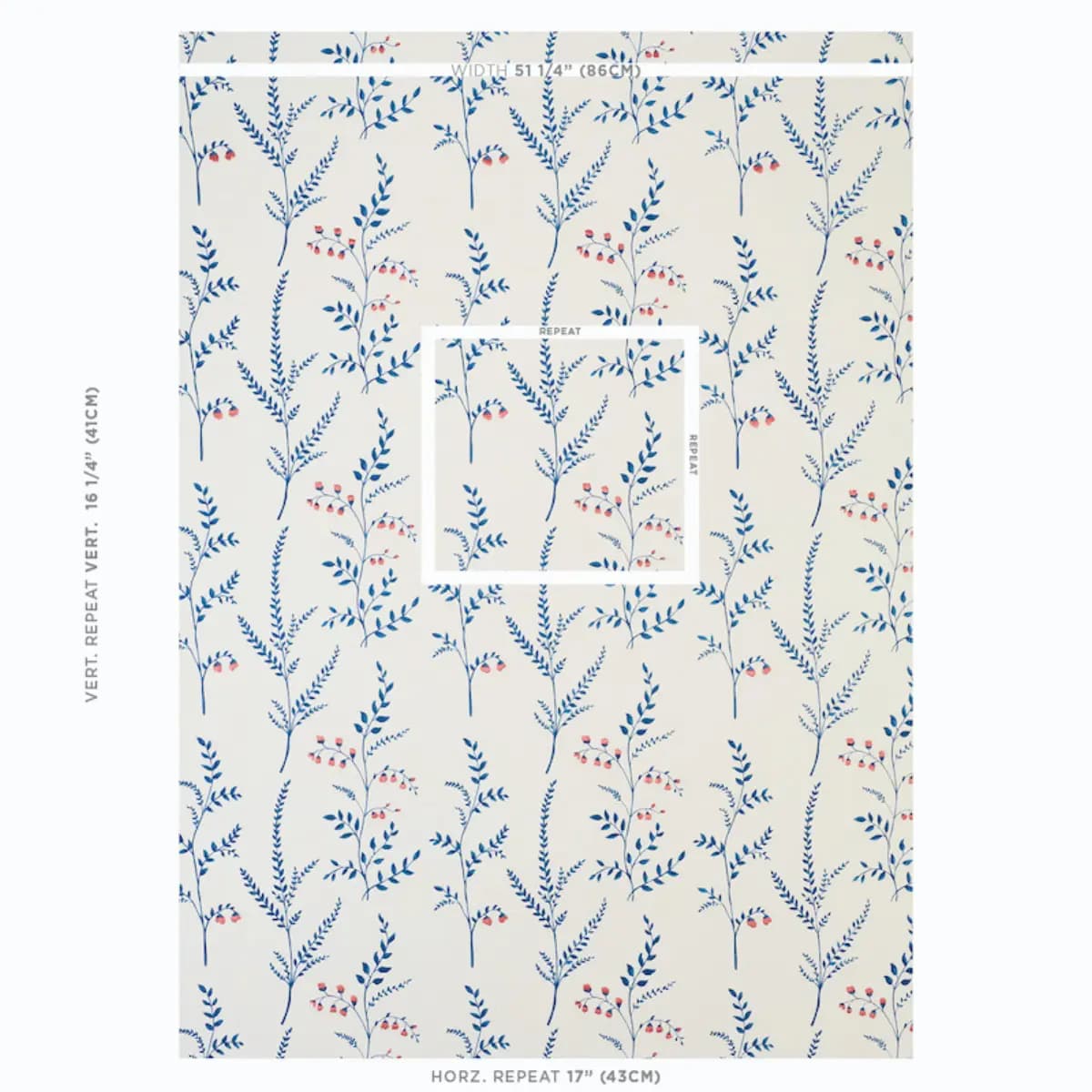 Cynthia Embroidered Print_ BLUE