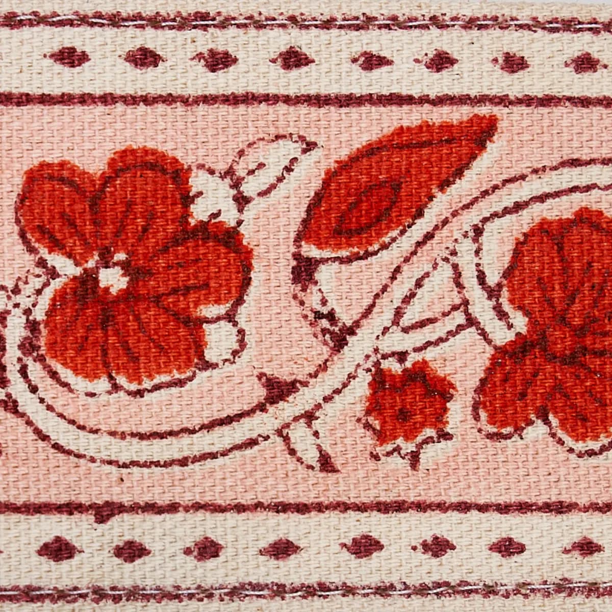 MILA HAND BLOCK PRINT TAPE_ RED