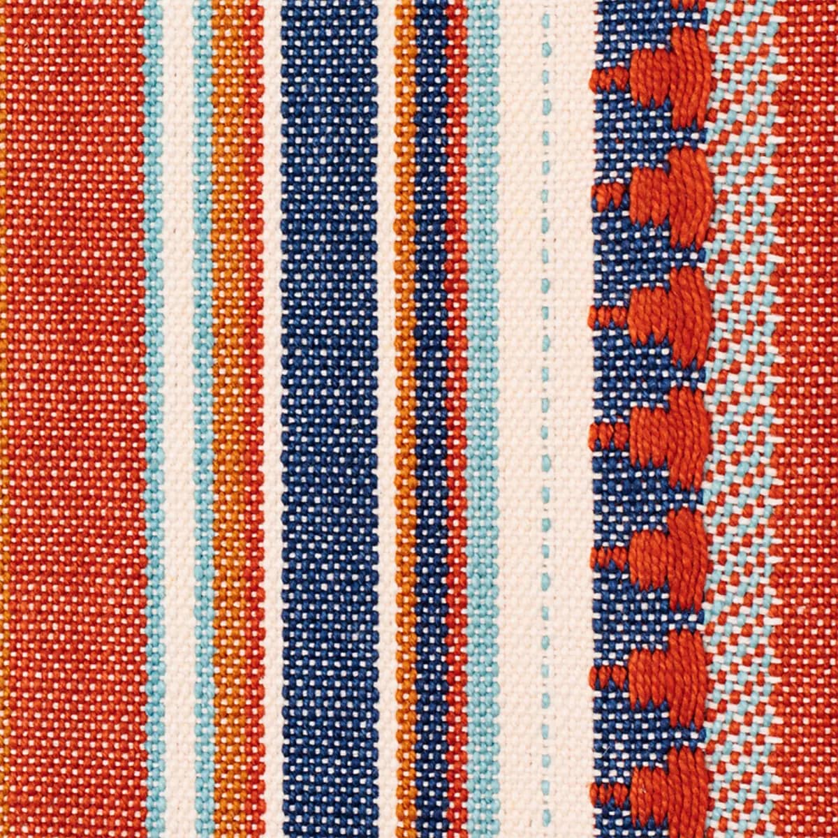 ZUNI STRIPE_ BLUE & ORANGE