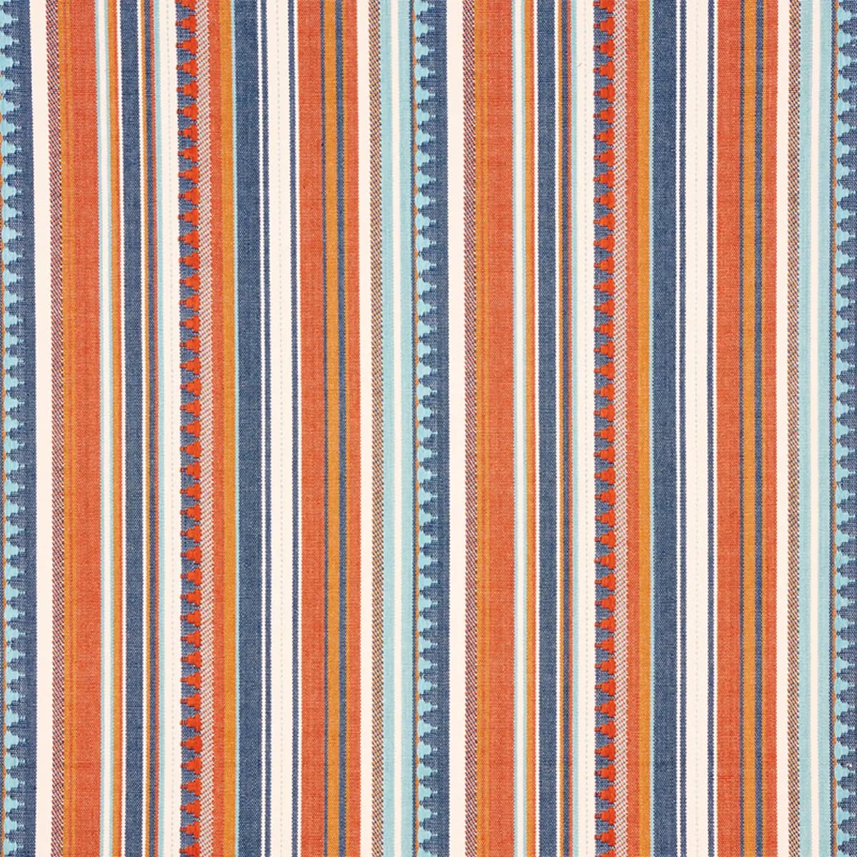 ZUNI STRIPE_ BLUE & ORANGE