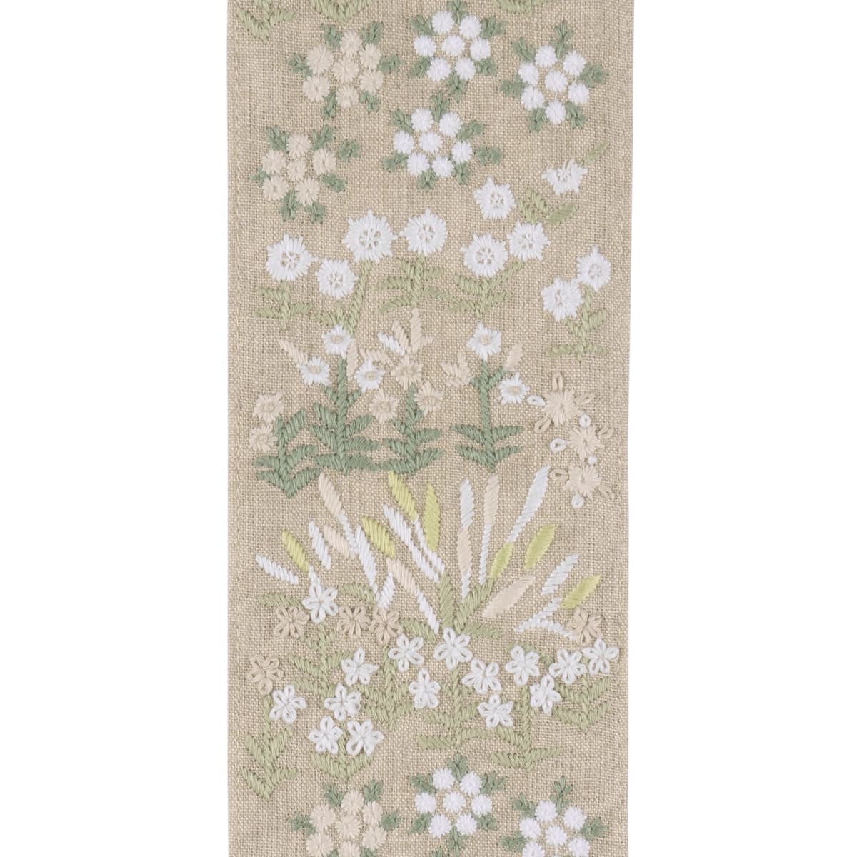 LULA EMBROIDERED TAPE_ GREEN