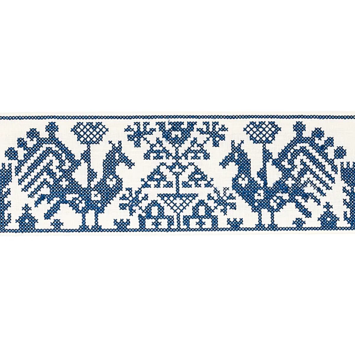 TARPAN EMBROIDERED TAPE_ NAVY