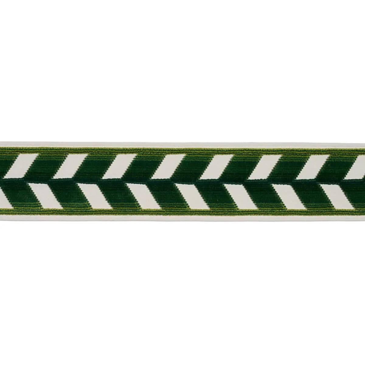 CHEVRON STRIE VELVET TAPE_ EMERALD