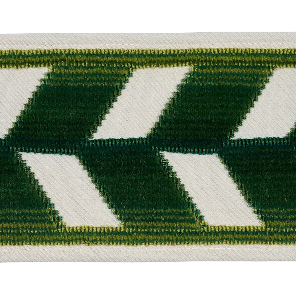 CHEVRON STRIE VELVET TAPE_ EMERALD