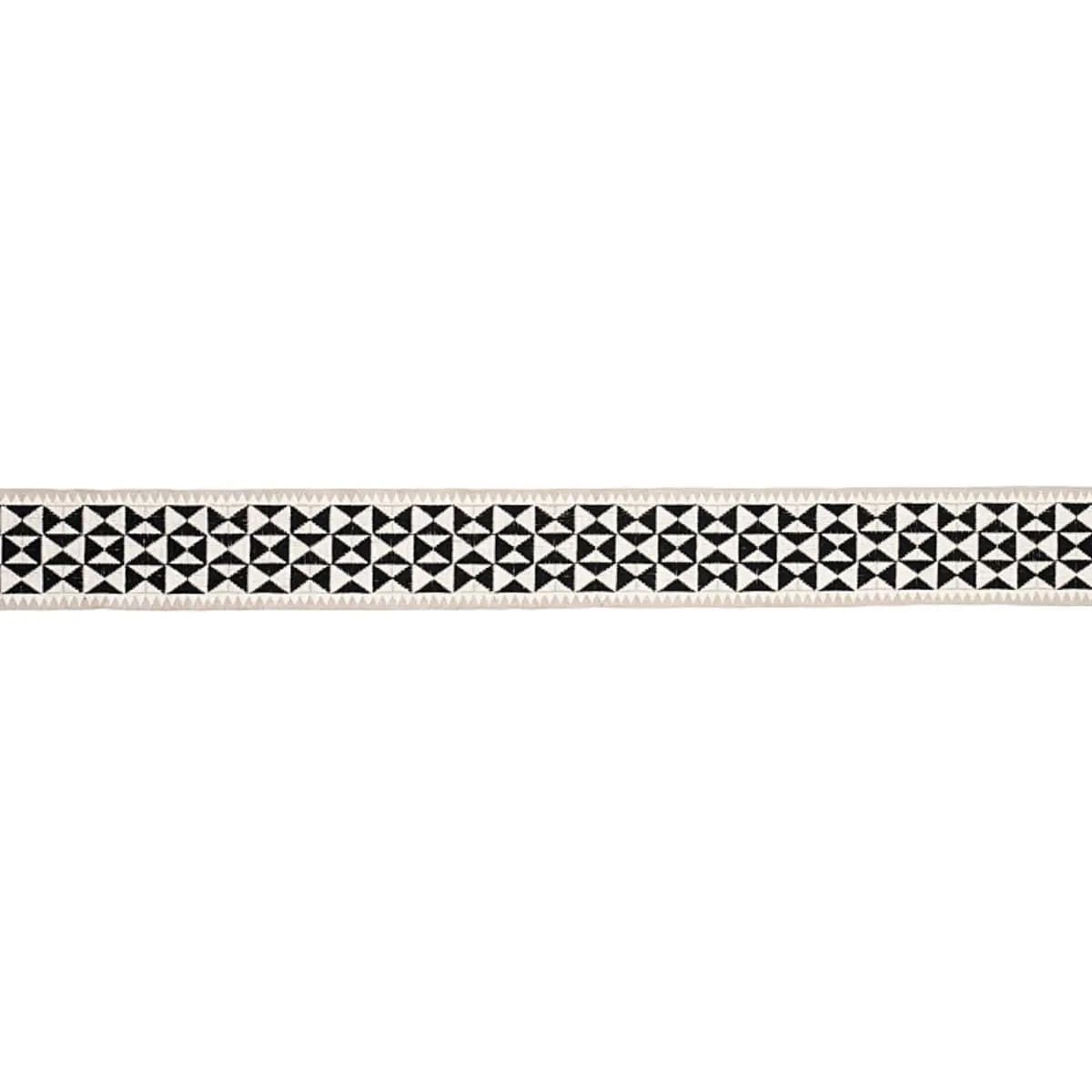 Zulma Embroidered Tape_ BLACK