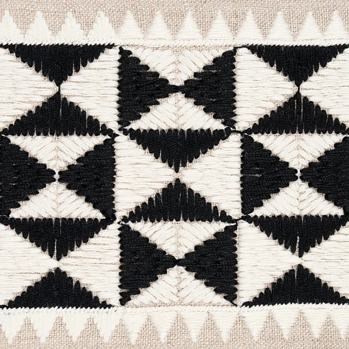 Zulma Embroidered Tape_ BLACK