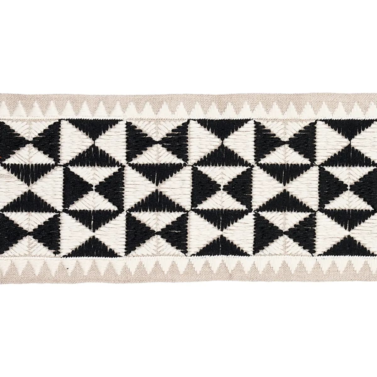 Zulma Embroidered Tape_ BLACK
