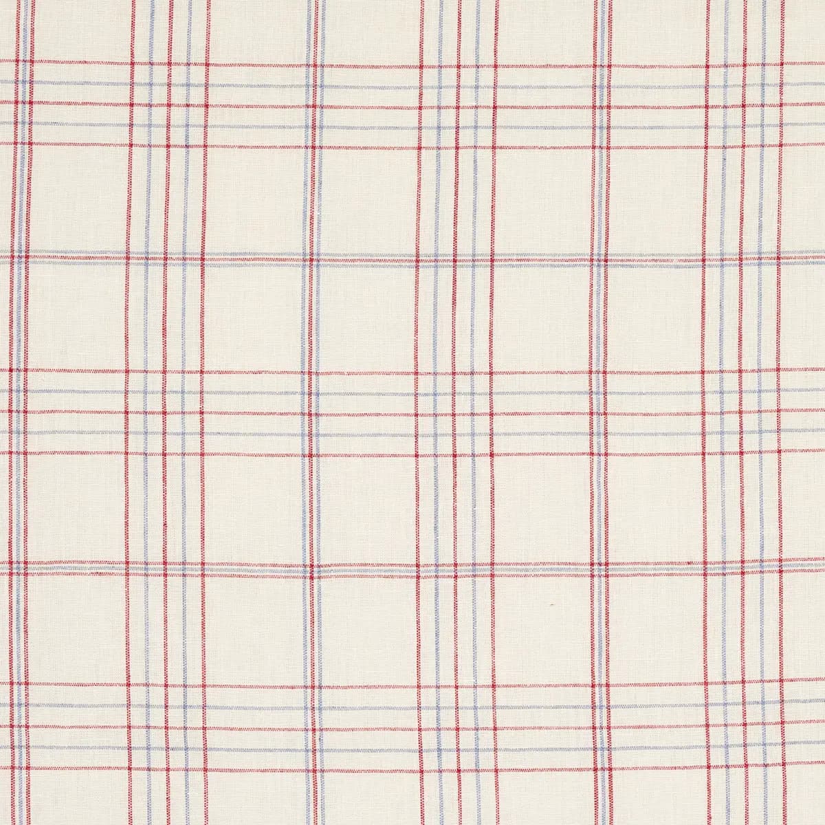 NILS PLAID LINEN_ RED