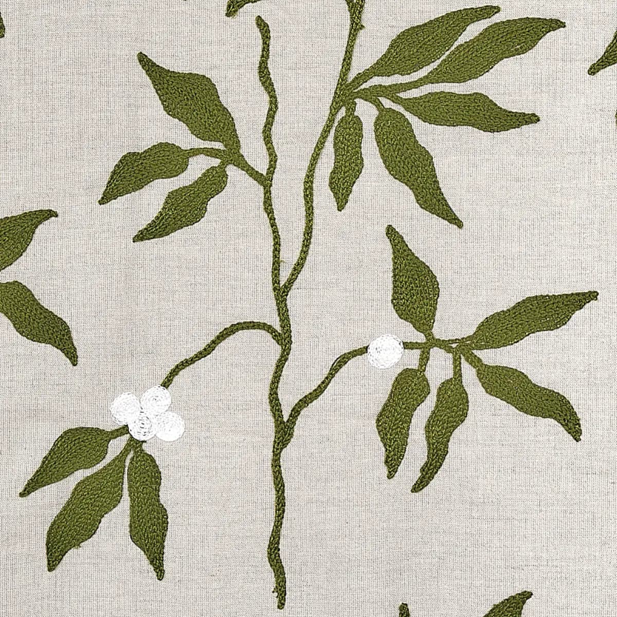 LILLA EMBROIDERY_ OLIVE ON NEUTRAL
