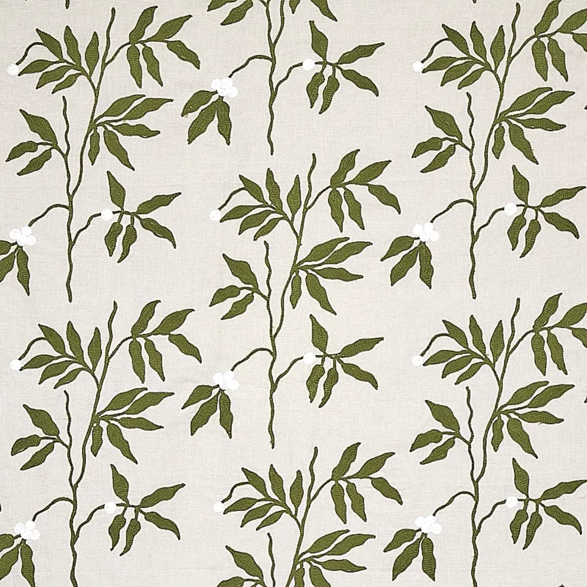 LILLA EMBROIDERY_ OLIVE ON NEUTRAL