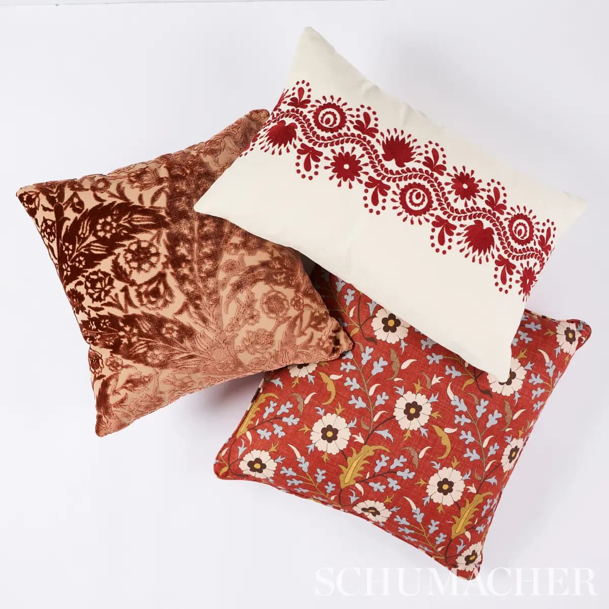 SAZ PAISLEY SILK VELVET_ TERRACOTTA