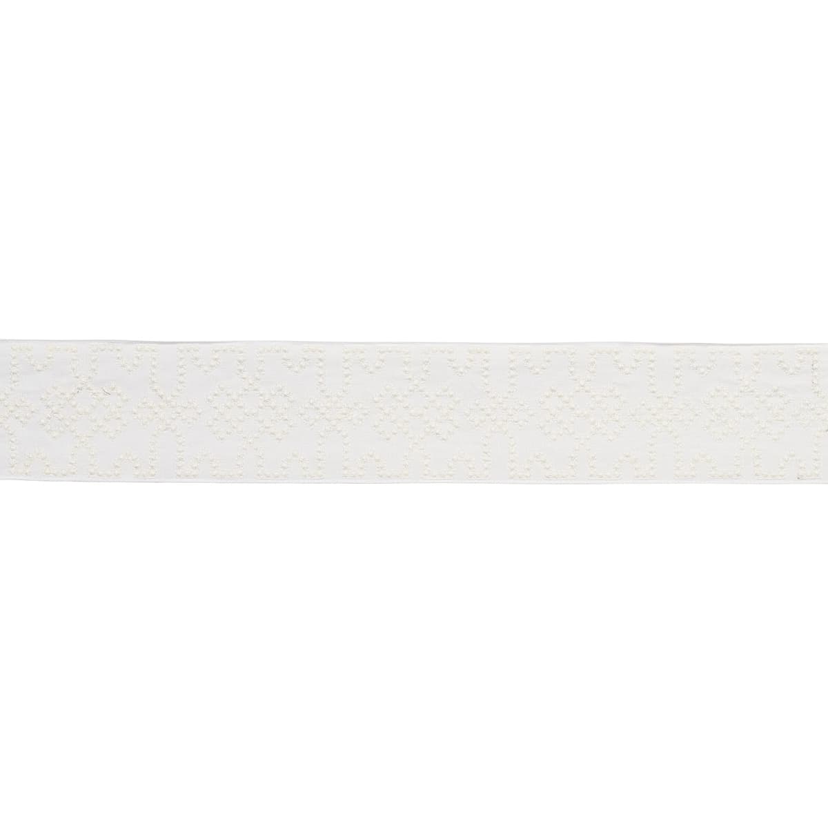KNOTTED TRELLIS TAPE_ WHITE ON WHITE