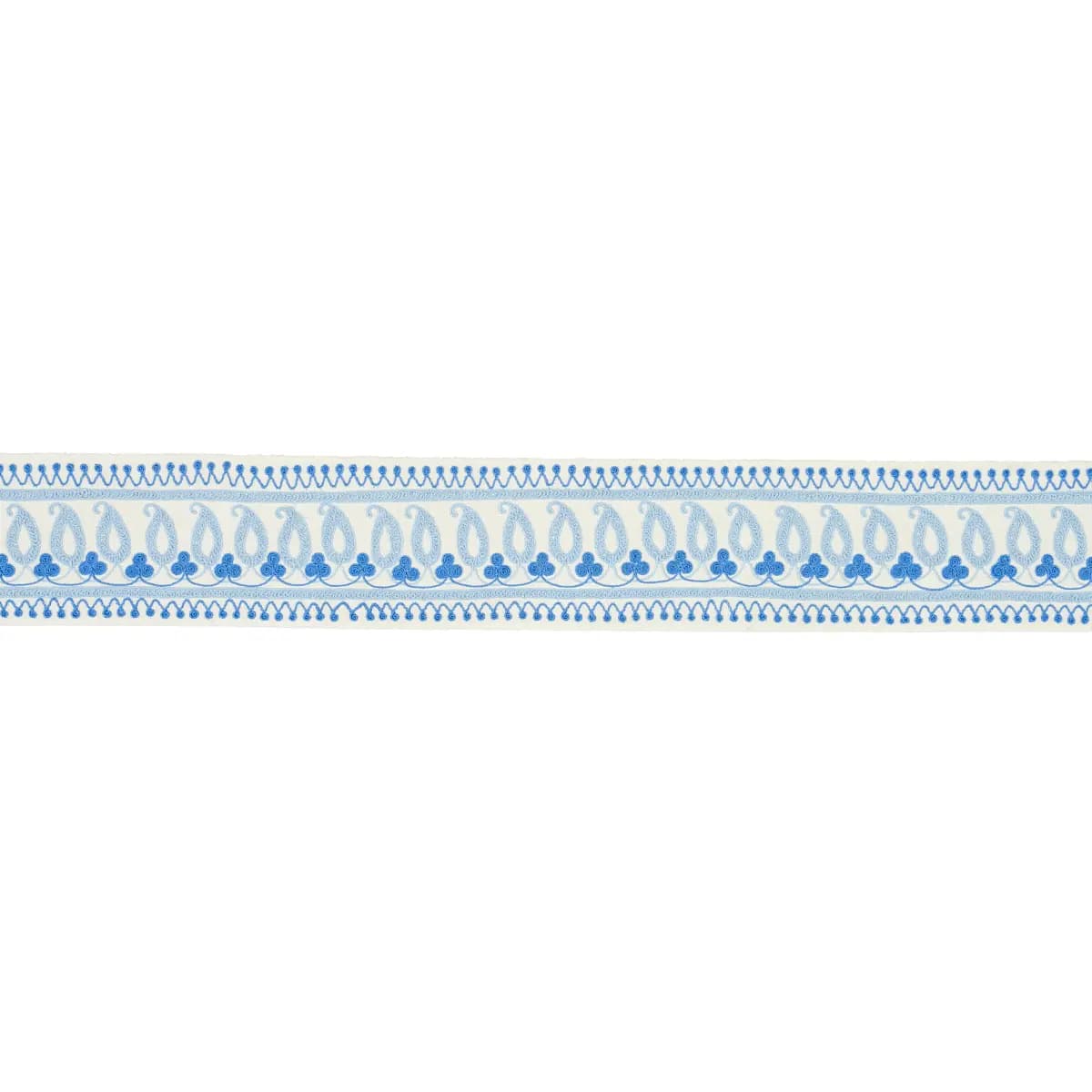 PAISLEY EMBROIDERED TAPE_ BLUES