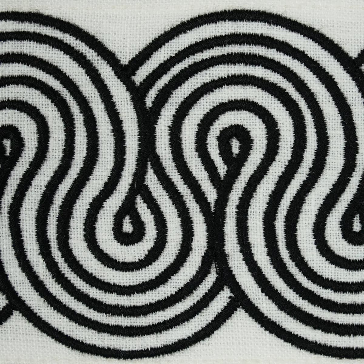 GIRALDI EMBROIDERED TRIM_ BLACK