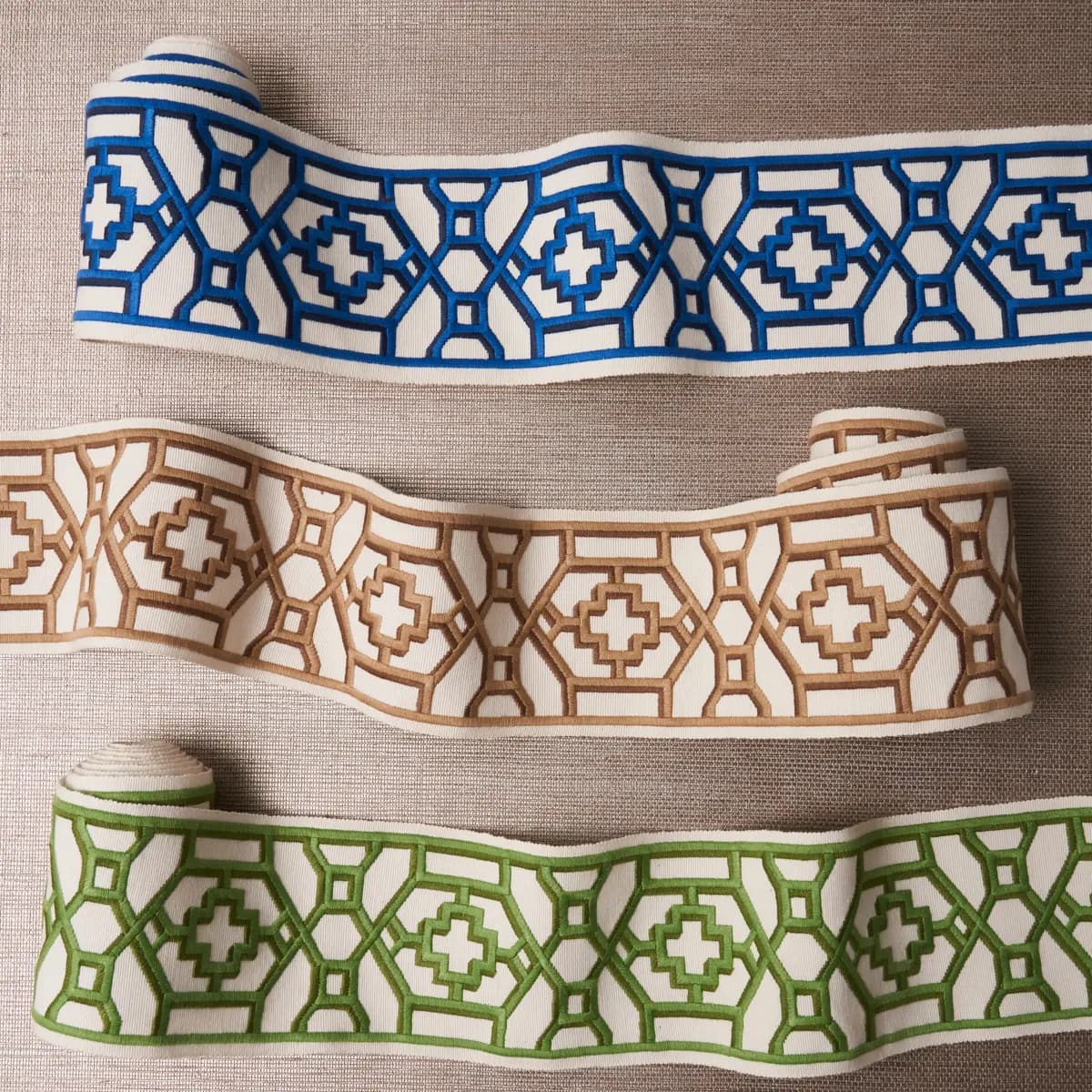 ZANZIBAR TRELLIS TAPE_ BLUE