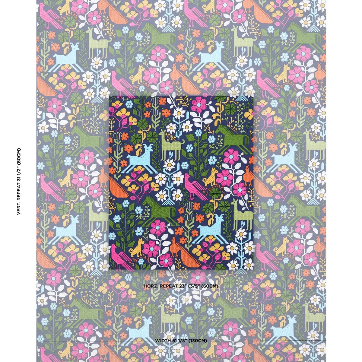 LUPITA EMBROIDERY_ MULTI ON NAVY