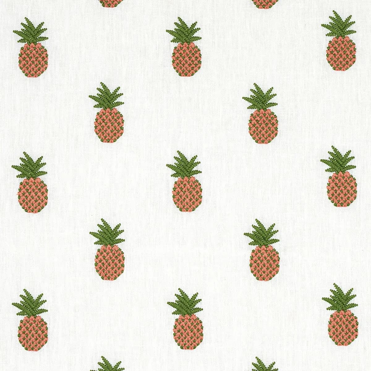 PINEAPPLE EMBROIDERY_ APRICOT ON IVORY