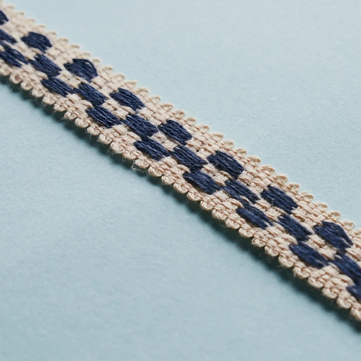 CRAWFORD CHECK TAPE NARROW_ INDIGO