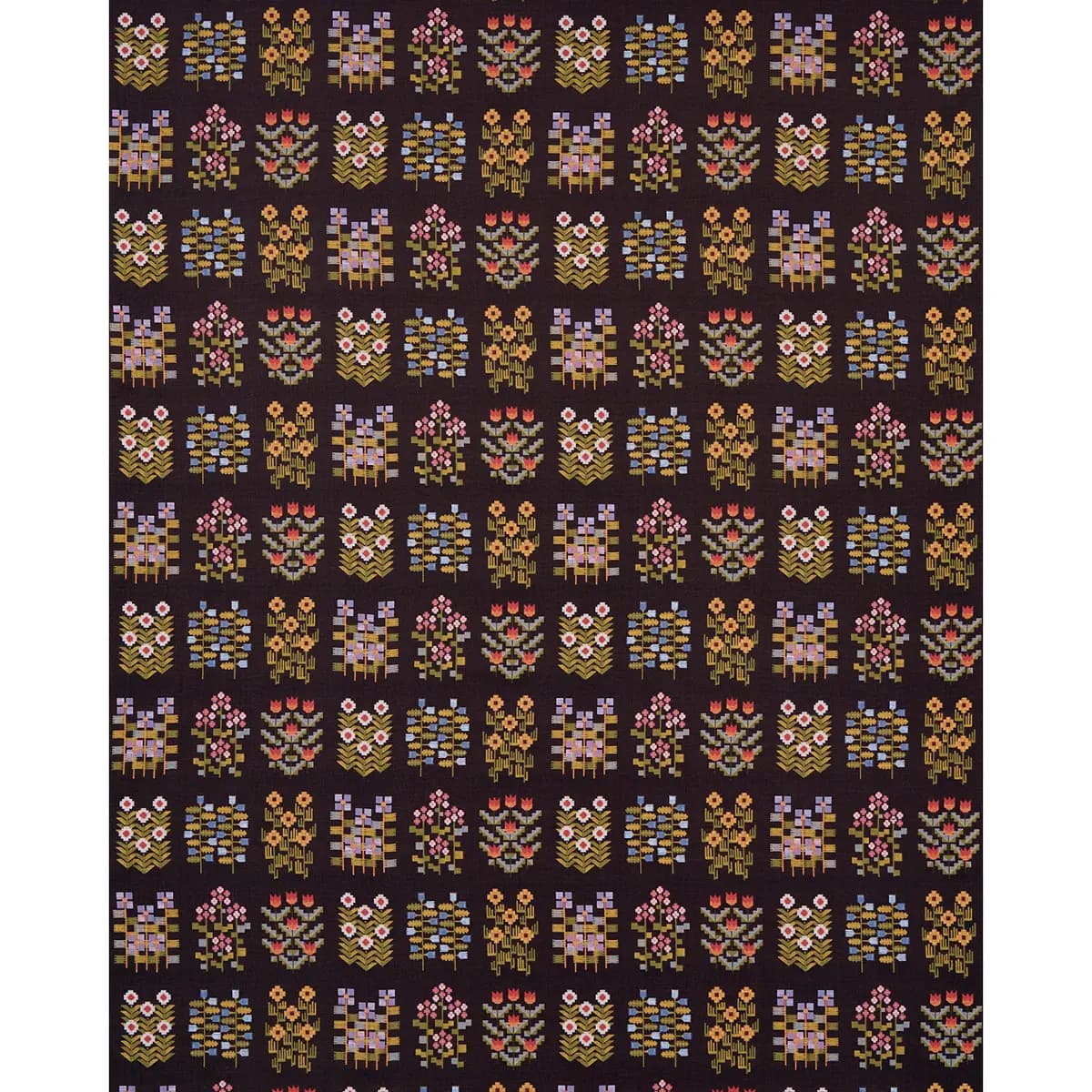 ANNIKA FLORAL TAPESTRY_ MULTI ON ESPRESSO