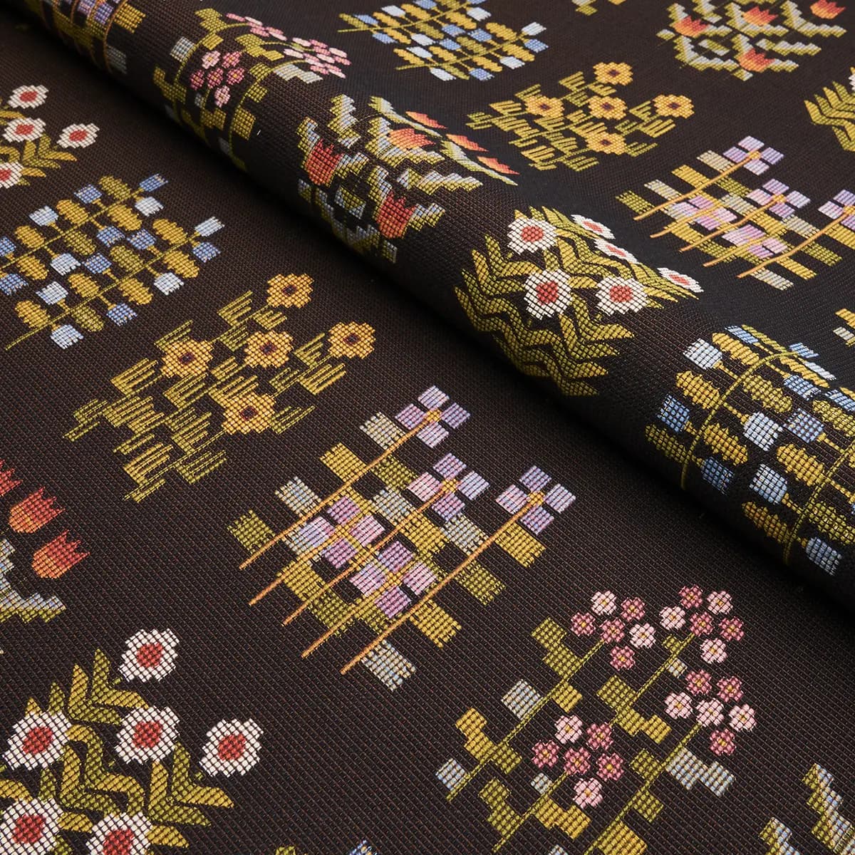 ANNIKA FLORAL TAPESTRY_ MULTI ON ESPRESSO