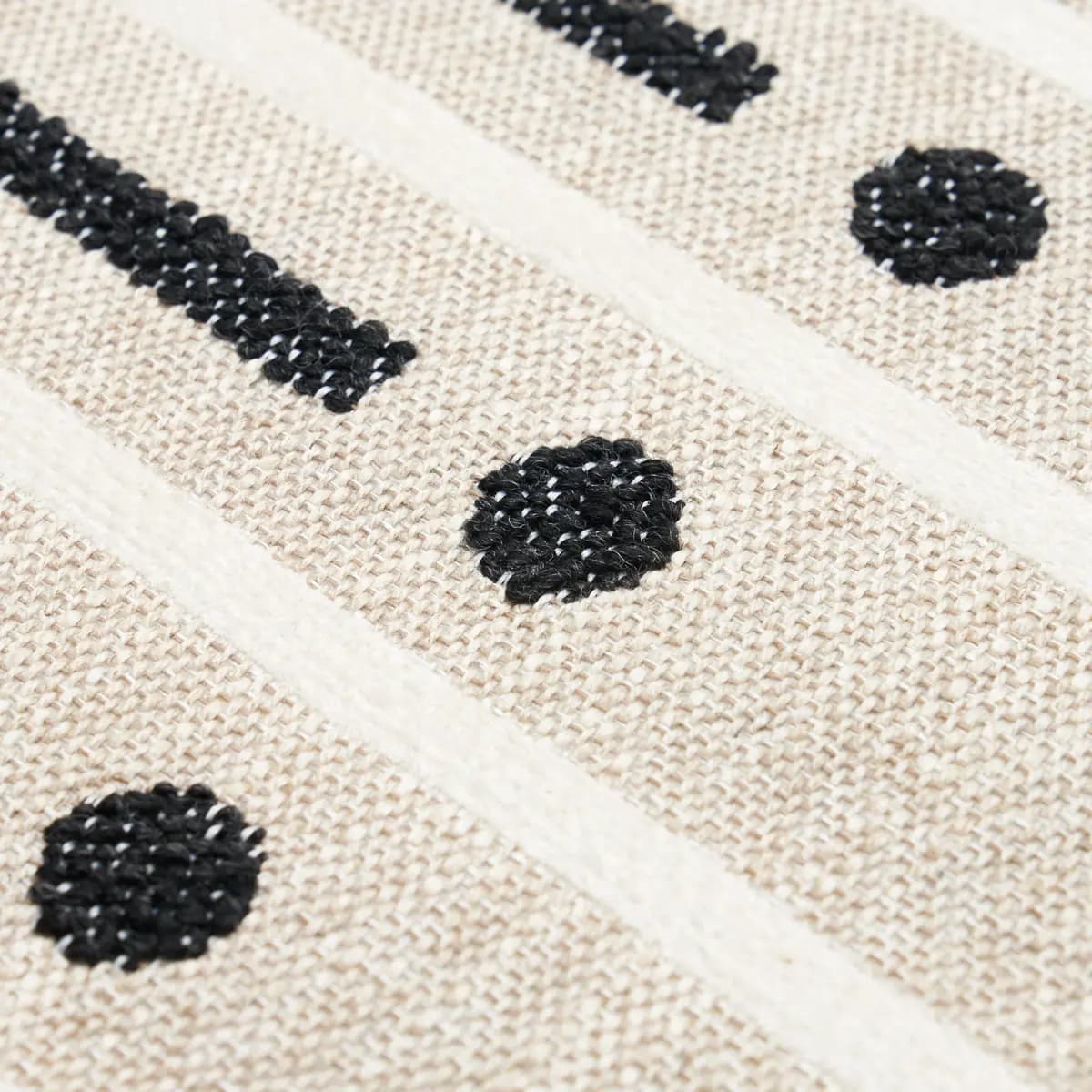 SERAPO RUSTIC WEAVE_ CARBON & IVORY