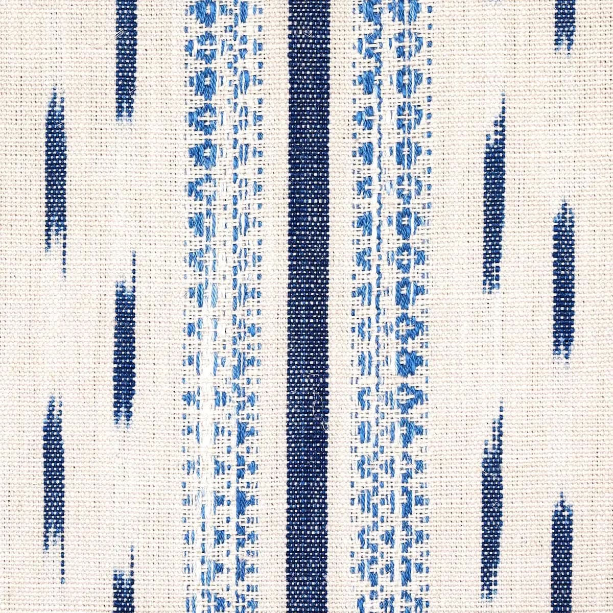 Mirza Ikat Stripe_ BLUE ON NATURAL