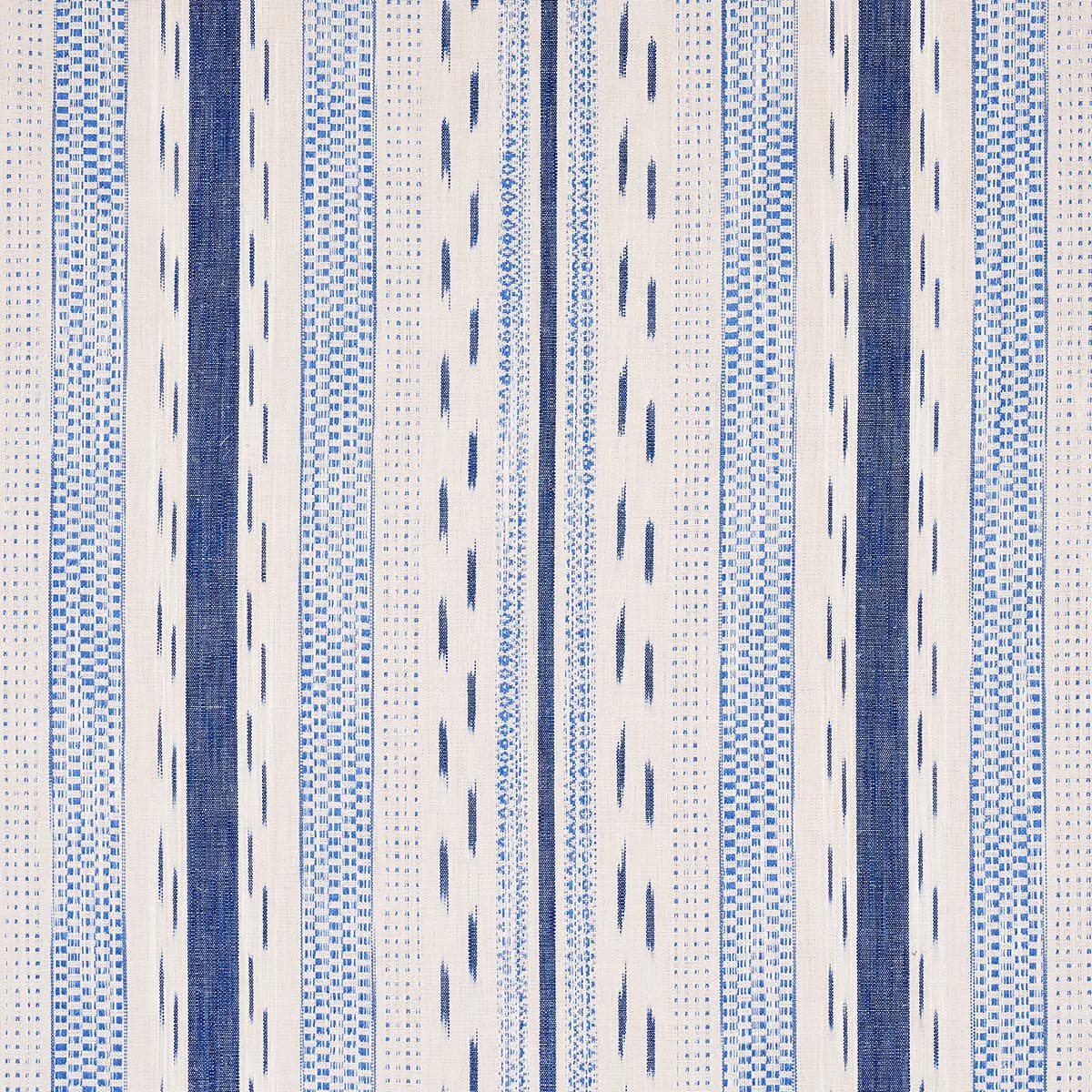 Mirza Ikat Stripe_ BLUE ON NATURAL