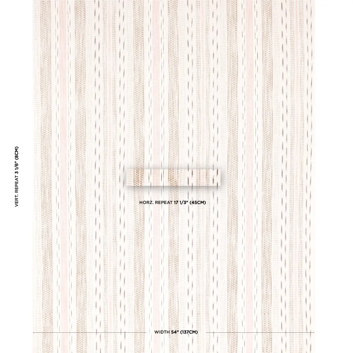 MIRZA IKAT STRIPE_ BLUSH ON NATURAL