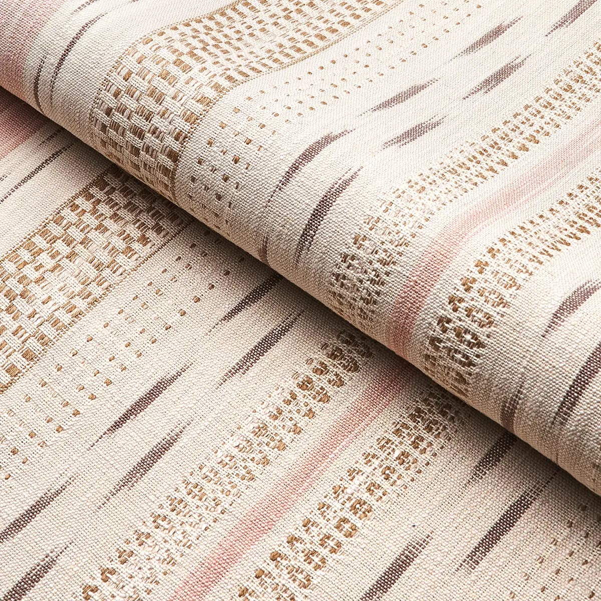 MIRZA IKAT STRIPE_ BLUSH ON NATURAL