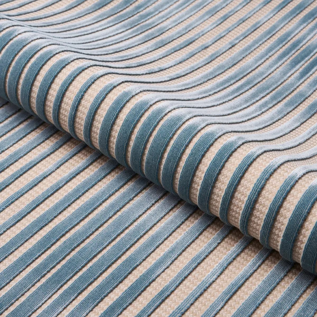 CHIMAY STRIPE VELVET_ CIEL