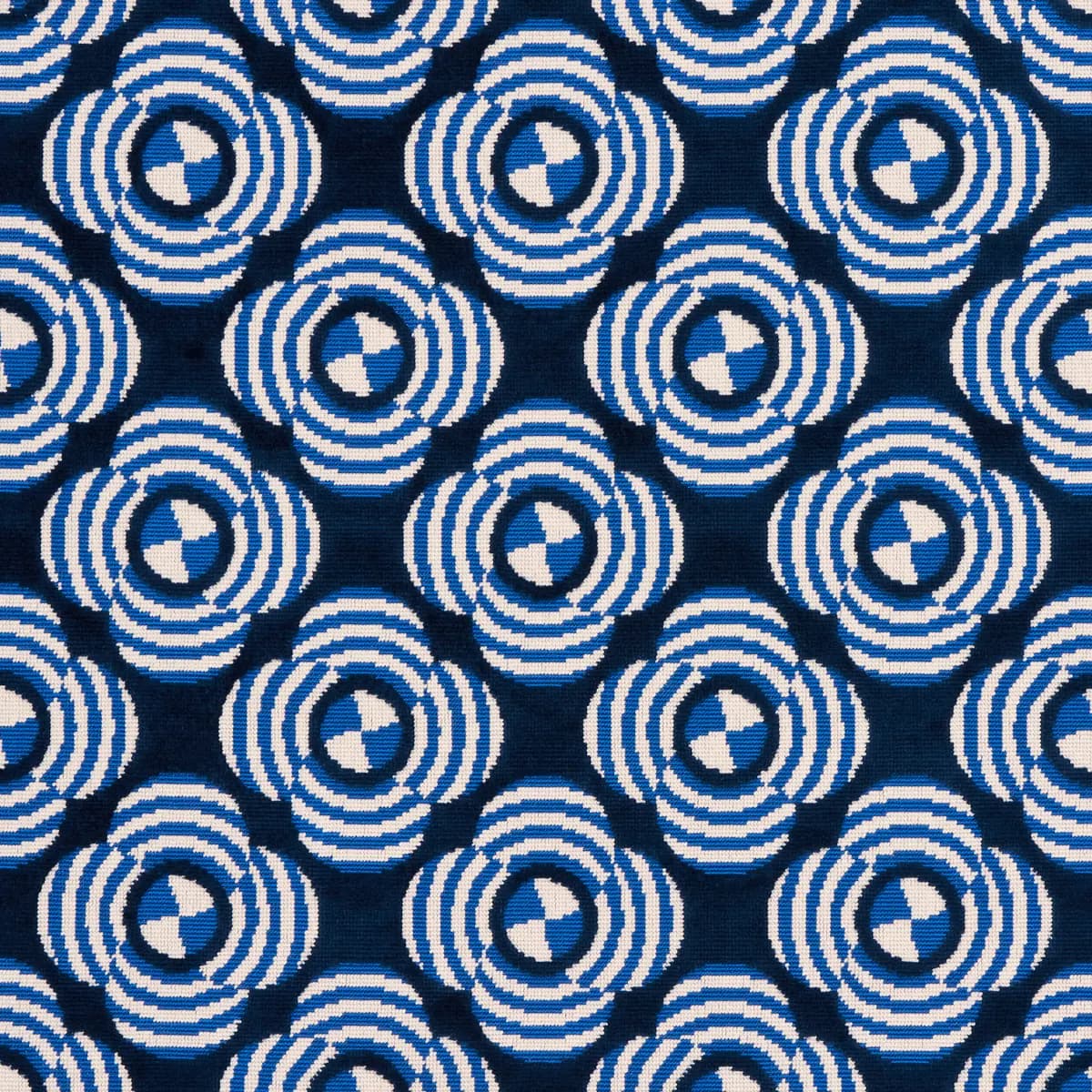 LE MODERNE CUT VELVET_ COBALT