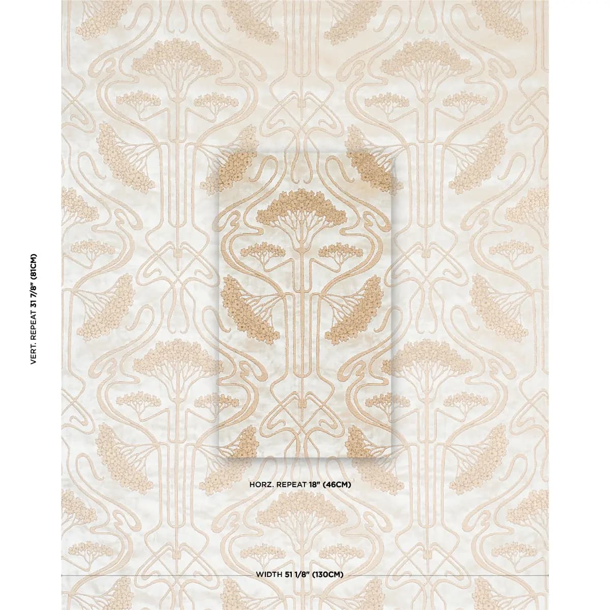 OMBELLI JACQUARD VELVET_ FAWN