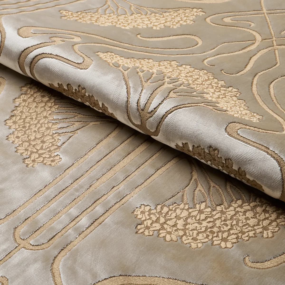 OMBELLI JACQUARD VELVET_ FAWN