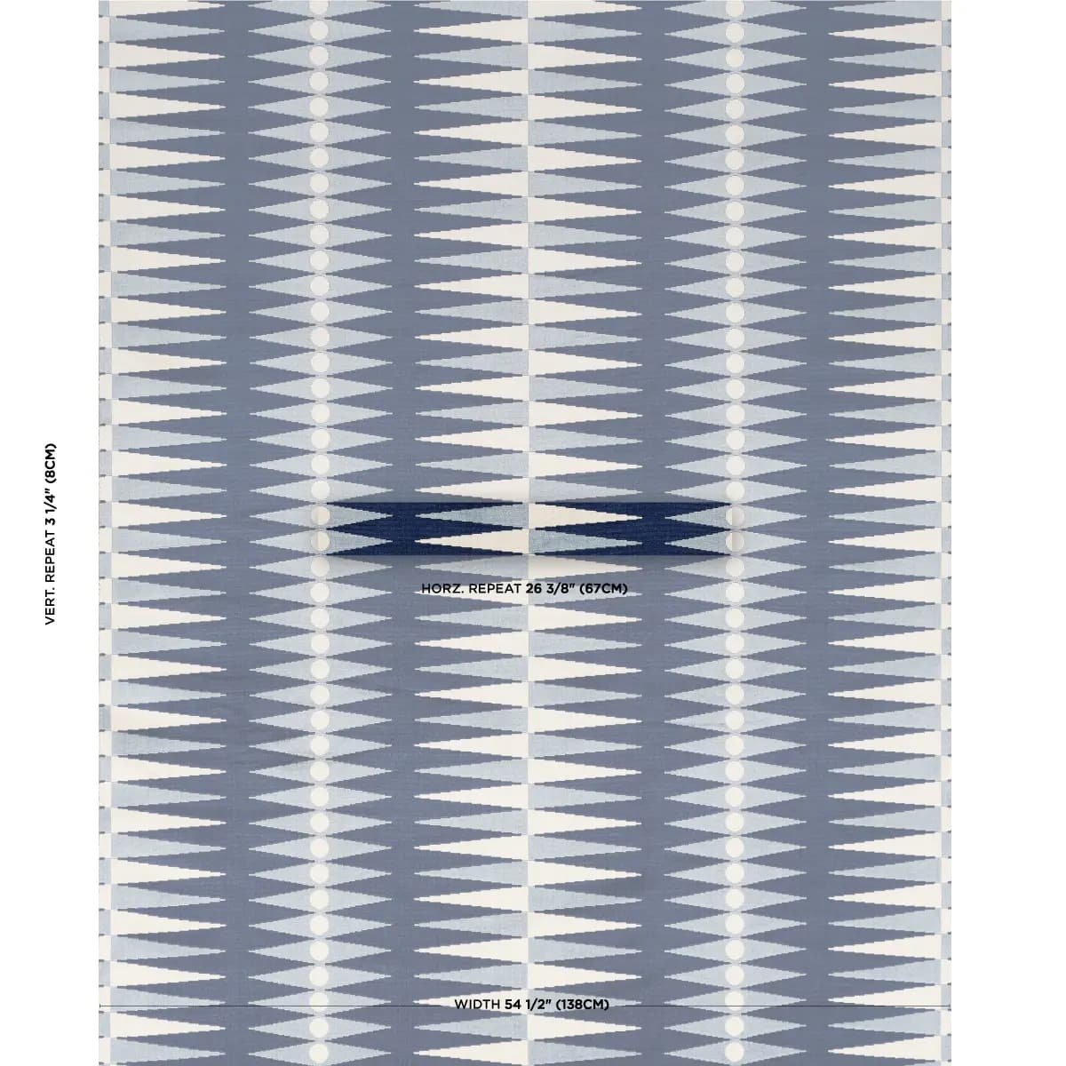 BACKGAMMON CUT VELVET_ BLUE