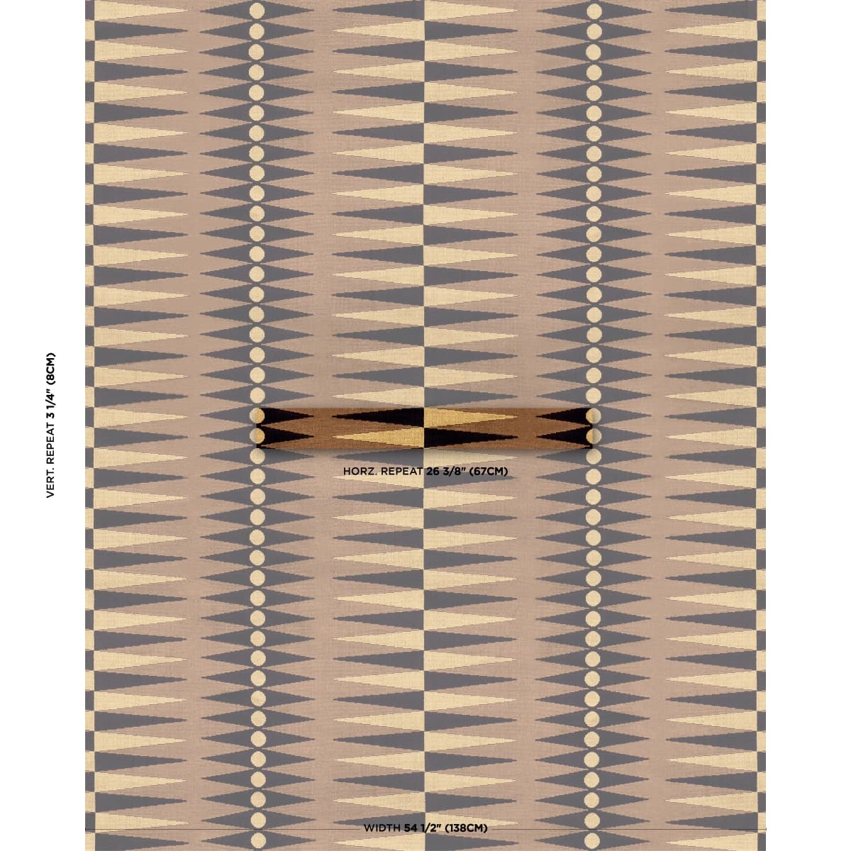 BACKGAMMON CUT VELVET_ OCHRE