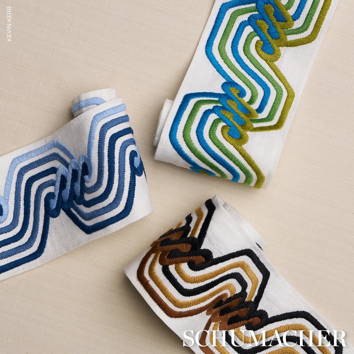 THE TWIST EMBROIDERED TAPE_ BLUE