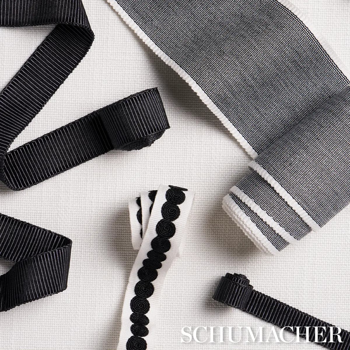 CASTILLE TAPE NARROW_ BLACK ON IVORY