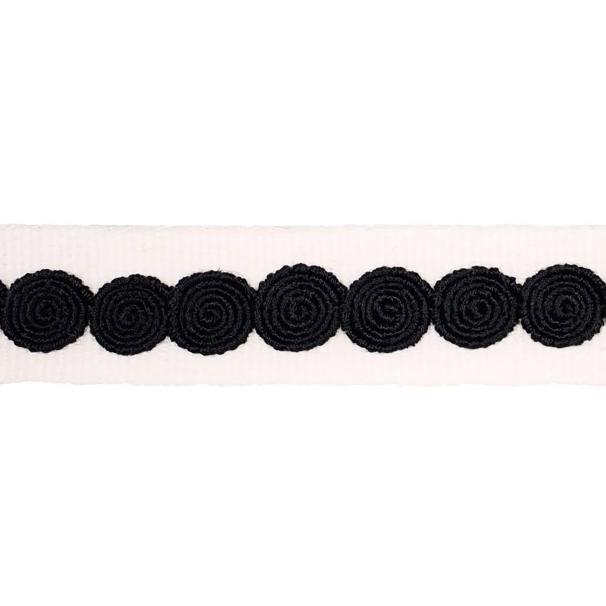 CASTILLE TAPE NARROW_ BLACK ON IVORY