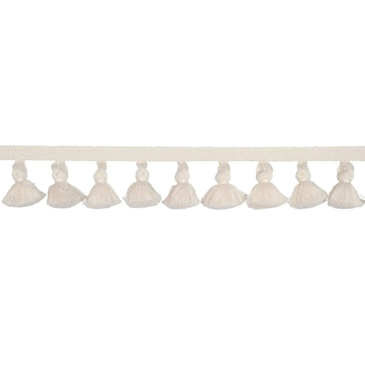 COTTON TASSEL FRINGE_ IVORY