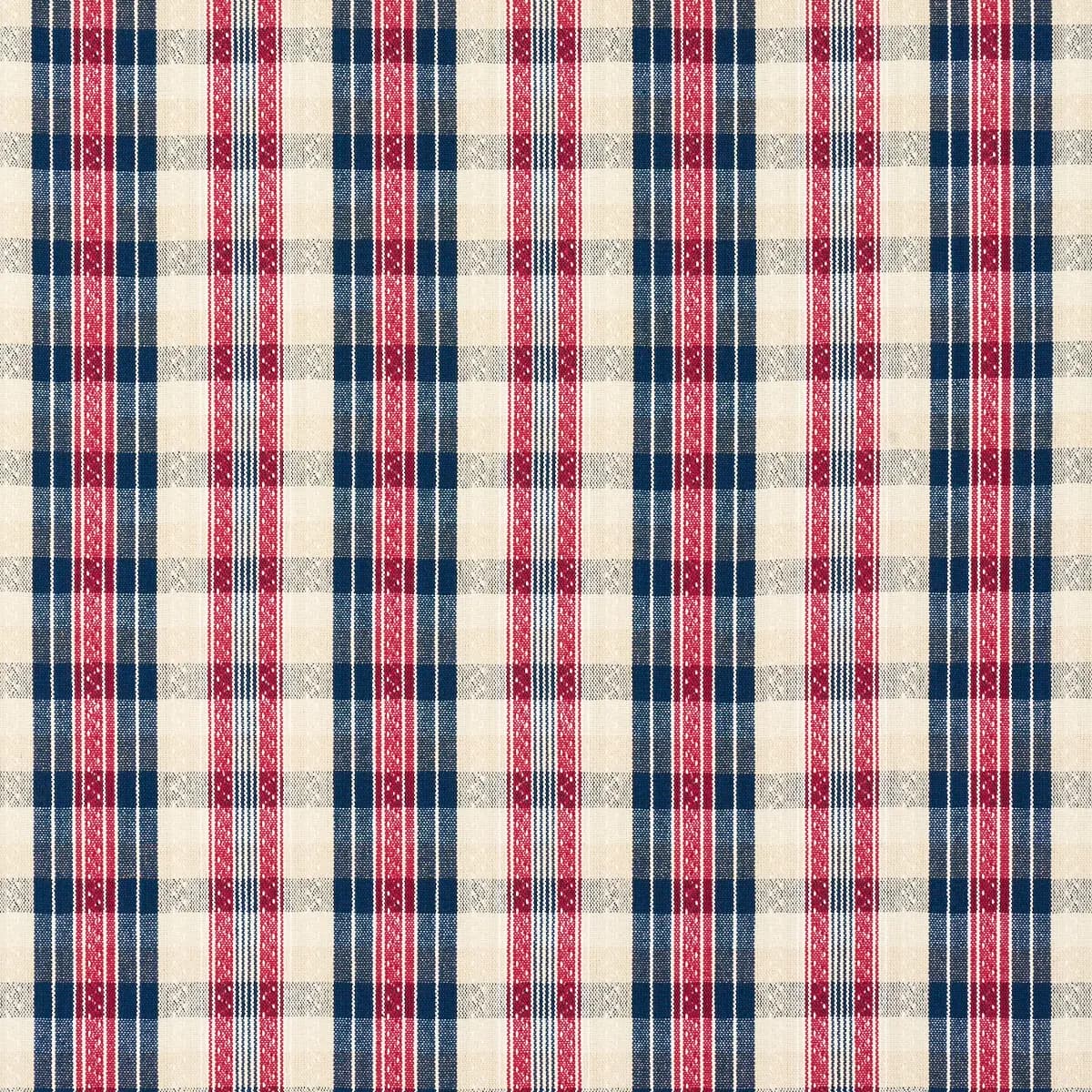 FONDA HAND WOVEN PLAID_ ROUGE & NAVY