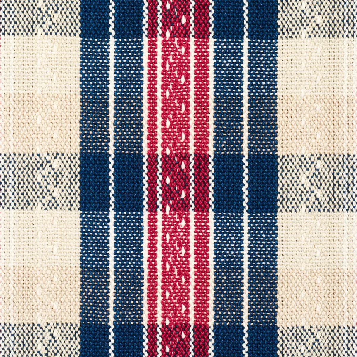 FONDA HAND WOVEN PLAID_ ROUGE & NAVY
